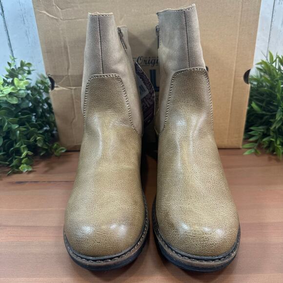 Muk Luks Womens Logger Niagara Taupe Boots Size 9 - Picture 5 of 10